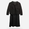 1960s Black lace cocktail suit vintage ladies cocktail suit