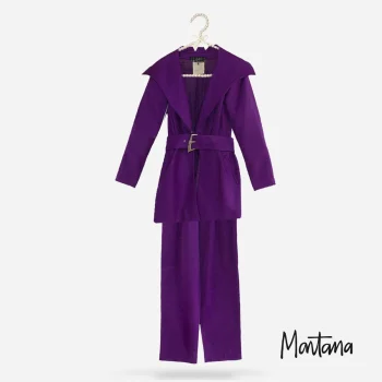 Designer Claude Montana purple pantsuit