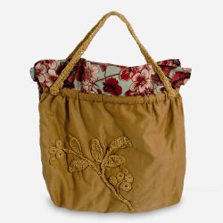 Floral applique purse