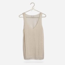 TSE cream knit tank top