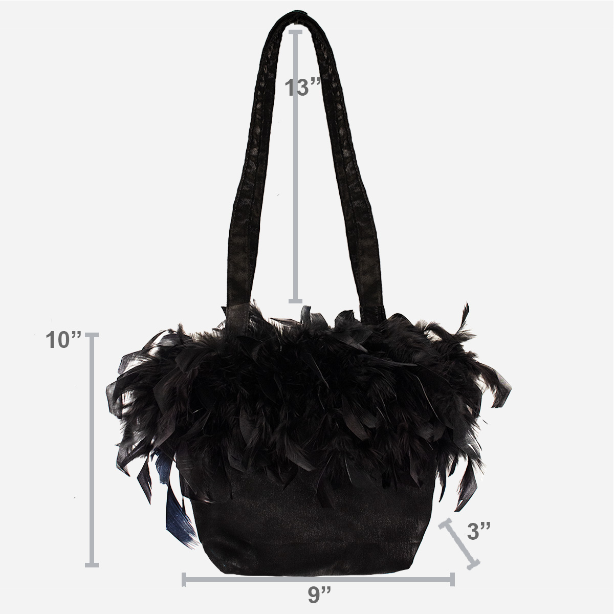 black feather bag