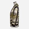 scarf print silk blouse