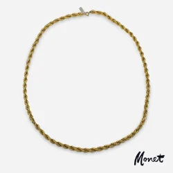 signed Monet gold chain necklace