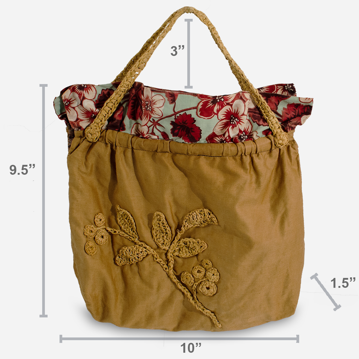 vintage floral handbag small size
