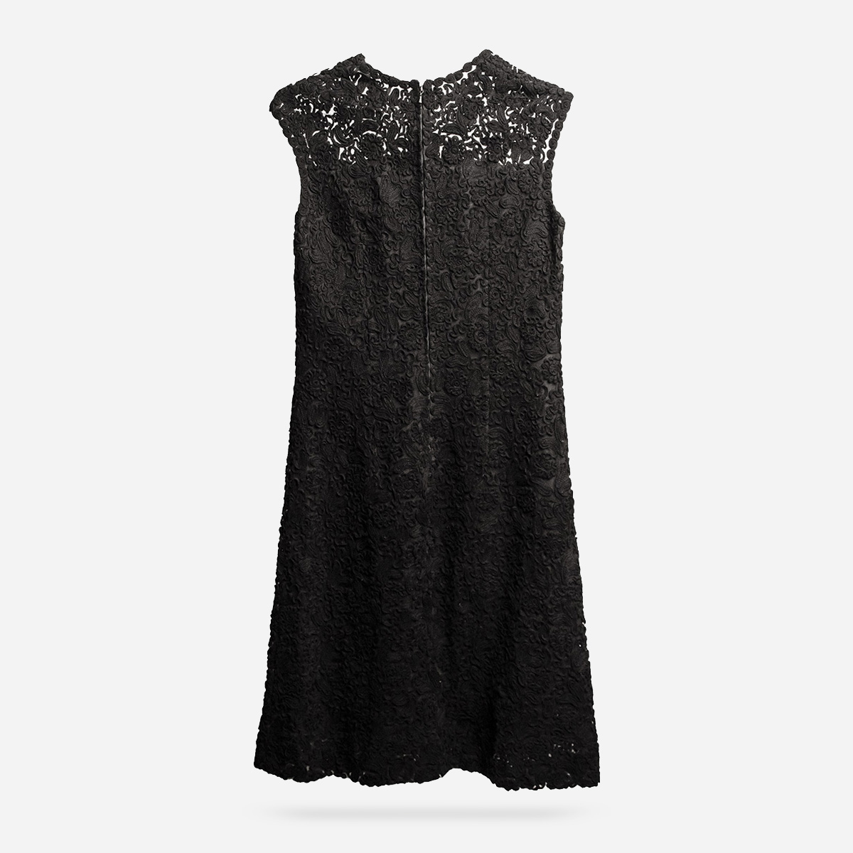 vintage sleeveless lace dress, black cocktail dress