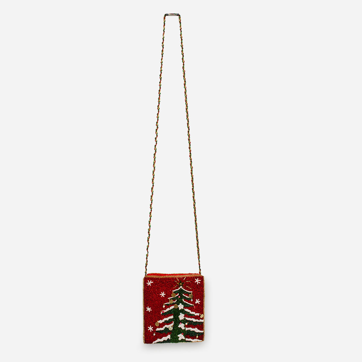 Beaded Christmas mini purse