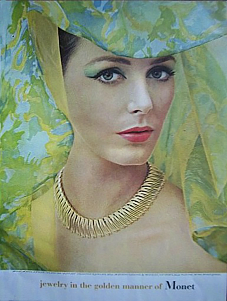 Monet 1964 Gold Necklace Ad