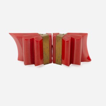 1930s red bakelite buckle