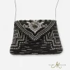 signed Mary frances black & gray beaded bag signed Mary frances black & gray beaded bag