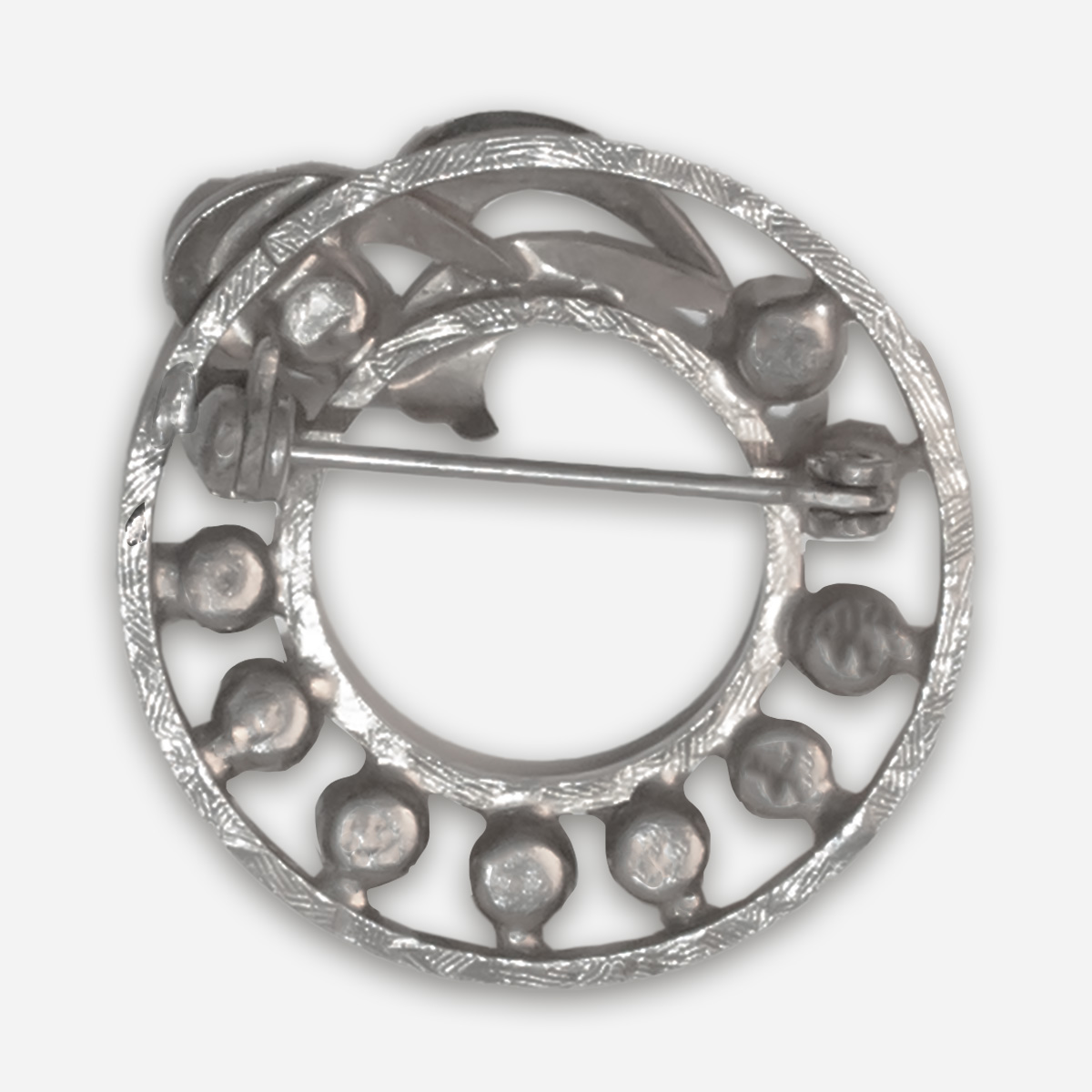 Silver circle pin