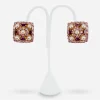vintage amethyst rhinestone earrings vintage amethyst rhinestone earrings