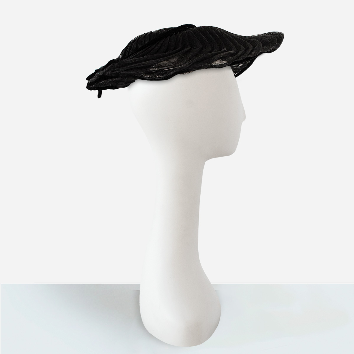 1950s french platter hat