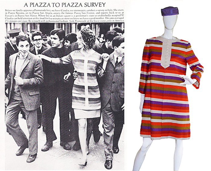 Bazaar-1966 Promenade knit dress. at Madges hatbox vintage