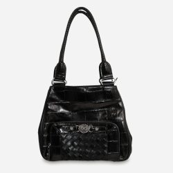 1990s Brighton Handbag, Black Leather