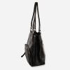 black leather bag