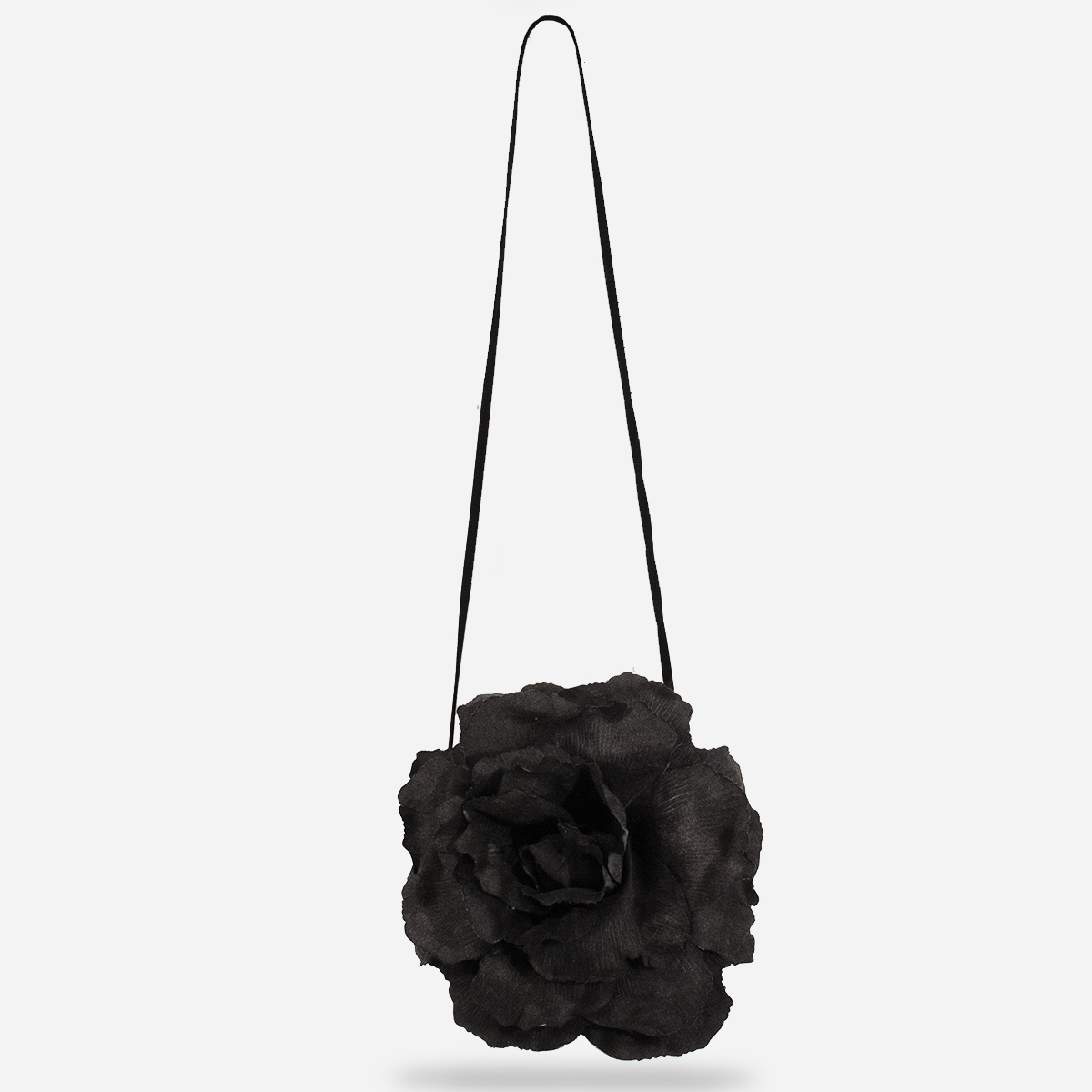 black flower shoulder bag, floral purse