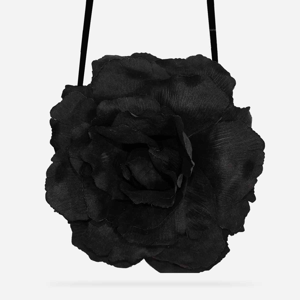 black floral bag by backyard oaks