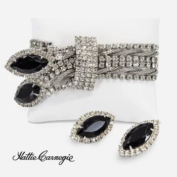 1950s signed hattie Carnegie bracelet & earrrings set