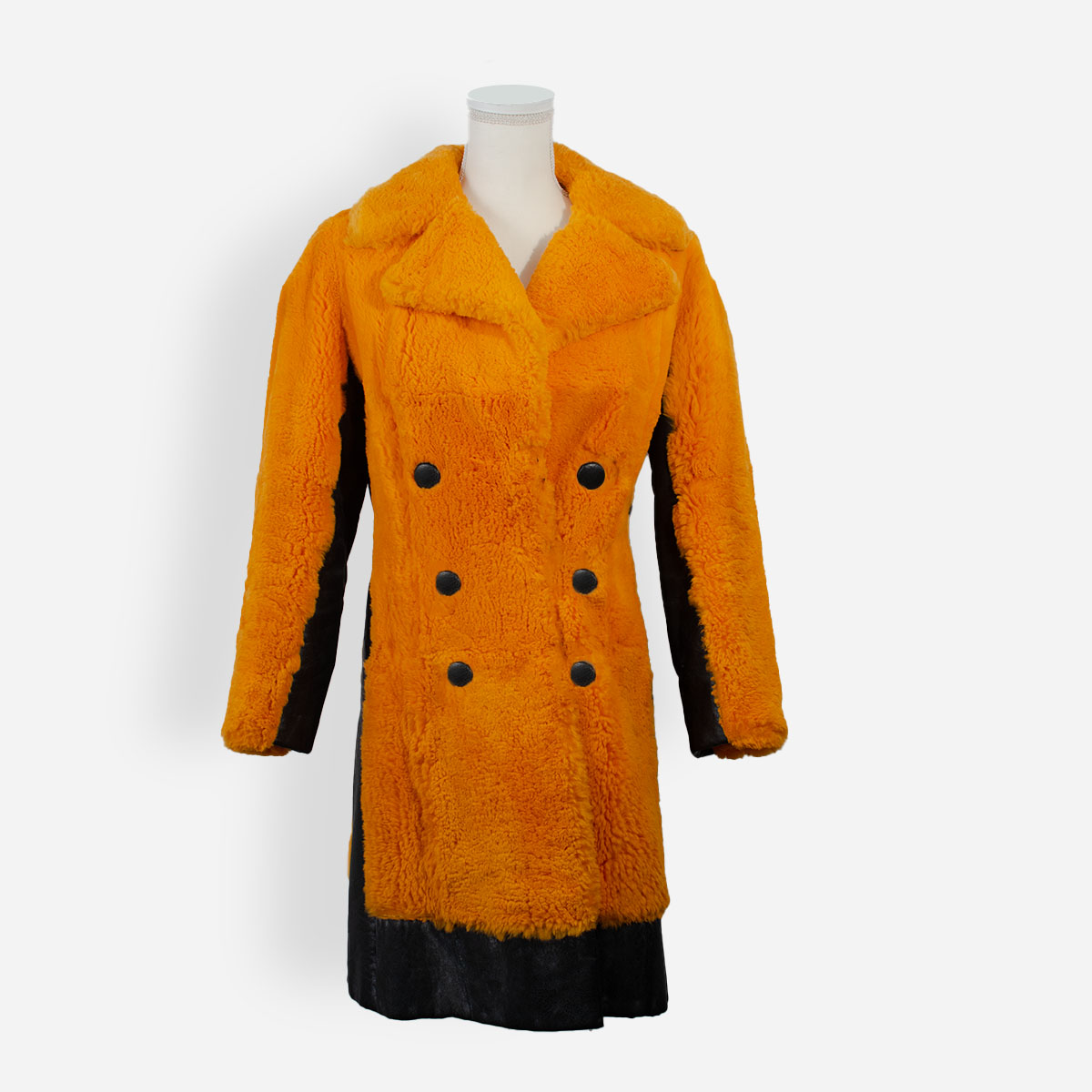 Richland Furs 1970s Orange rabbit coat