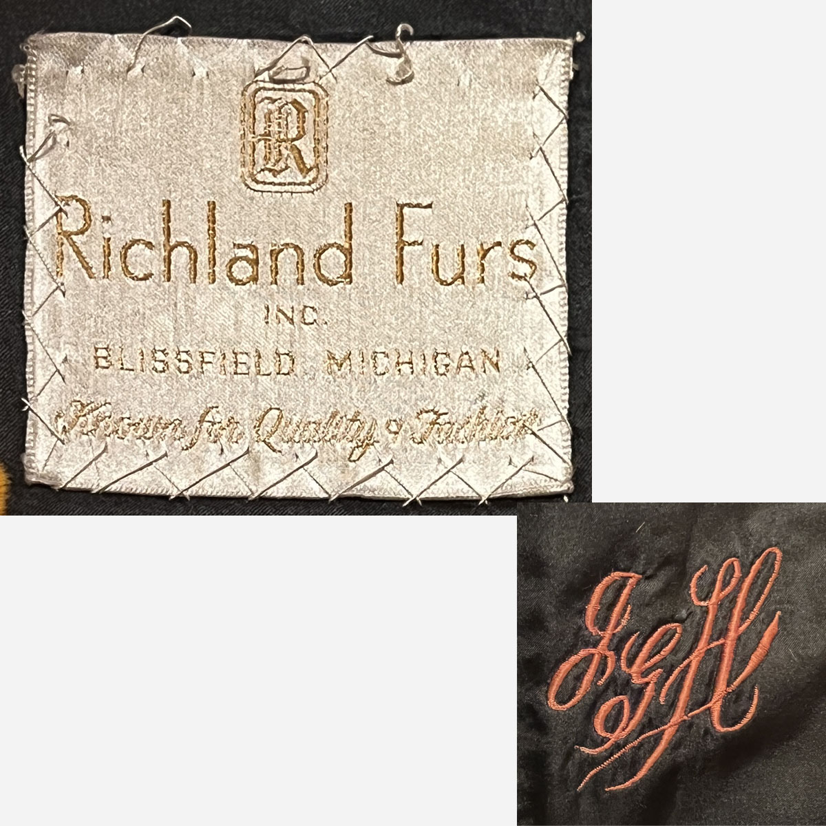 Richland Furs label Blissfield Michigan