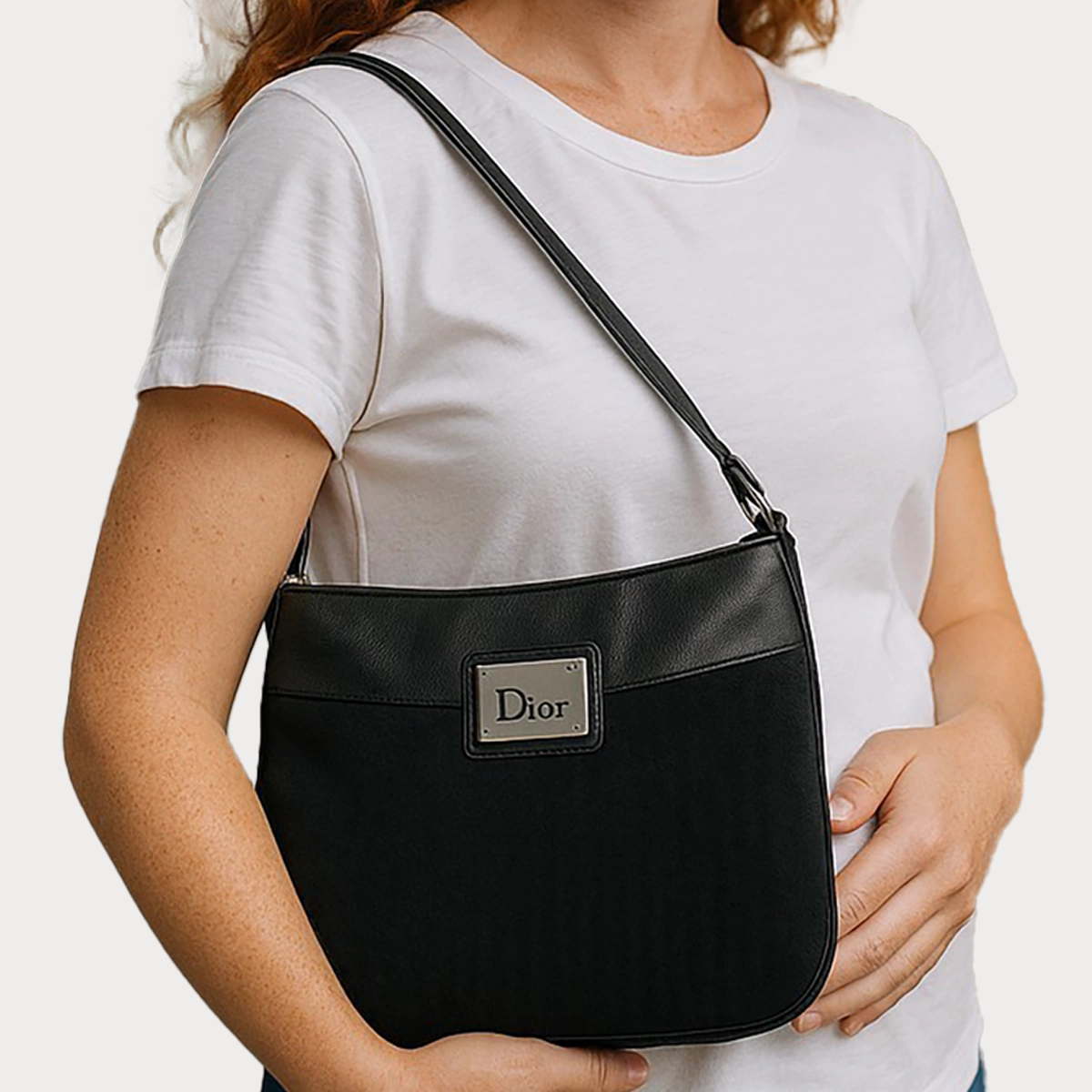 Vintage Dior Black Trotter Shoulder bag
