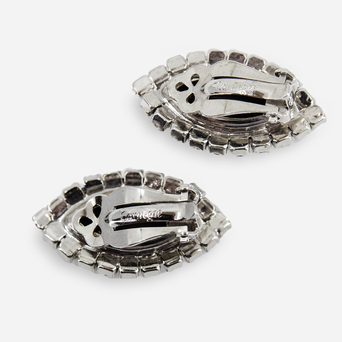 signed Hattie Carnegie clip earrings Jewelry mark