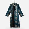Green silk fur lined coat Green silk fur lined coat