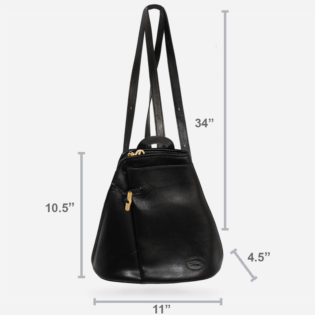 vintage Longchamp backpack size
