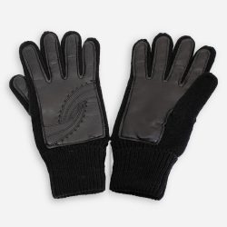 vintage black knit gloves