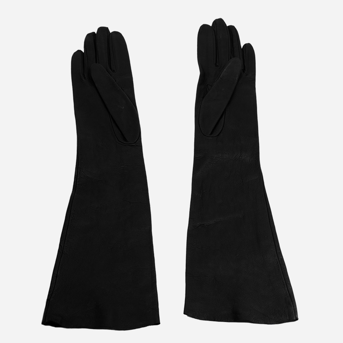 1950s Italian black leather gloves