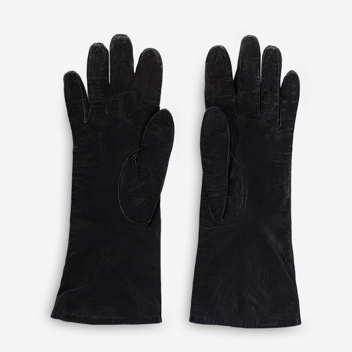 1950s women's black winter gloves