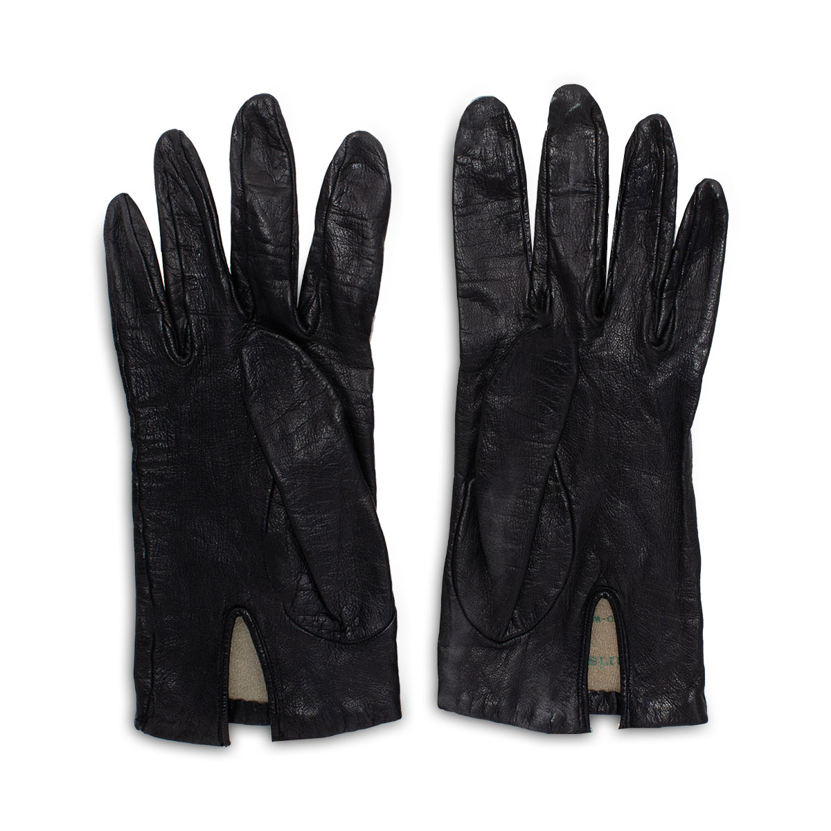 intage 1960s black kid gloves