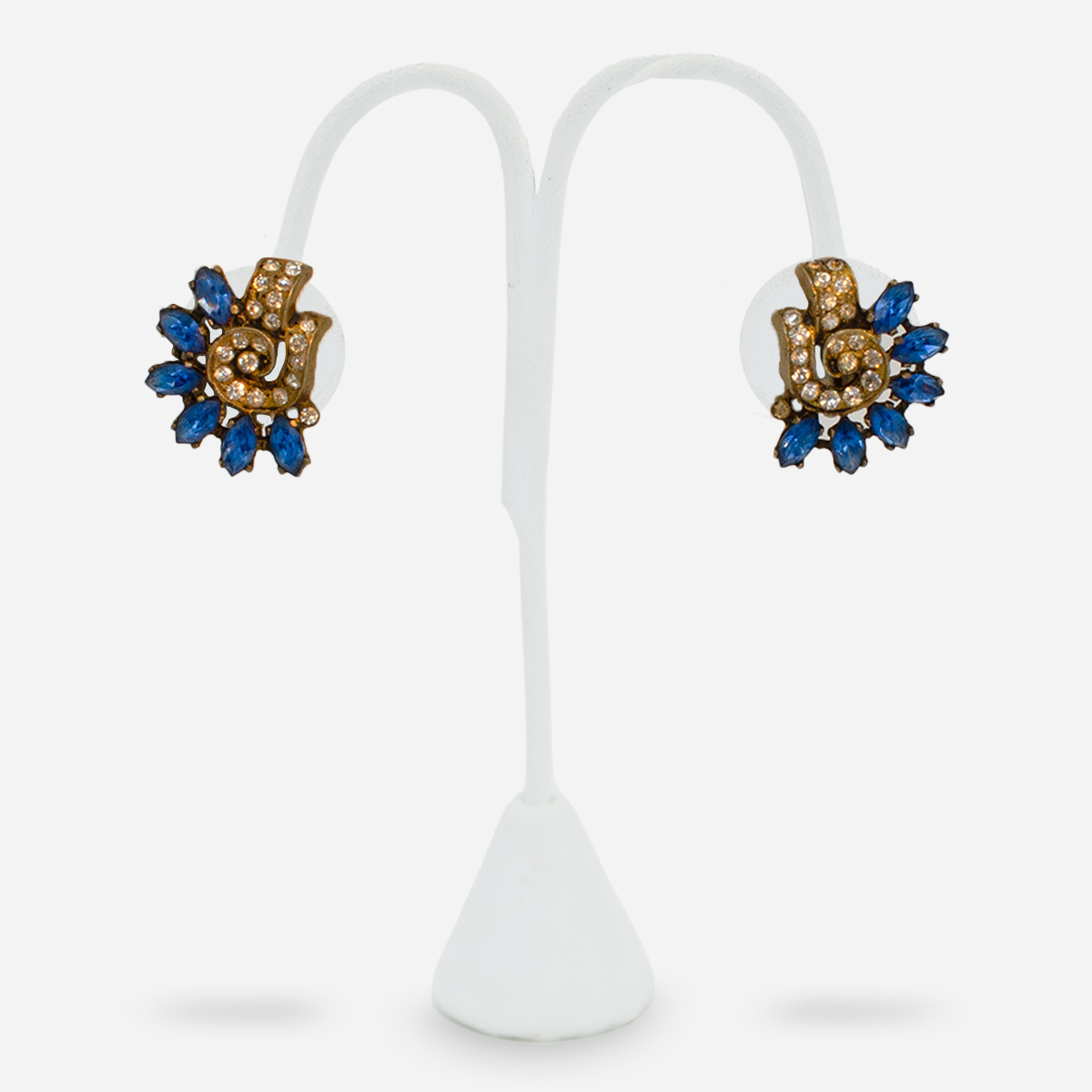 vintage blue earrings