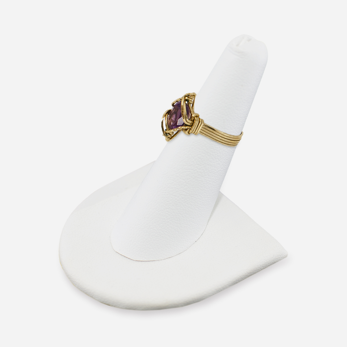 gold and amethyst cocktail ring