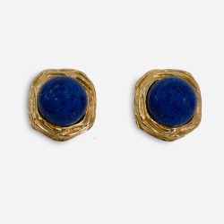 vintage ciner lapis earrings