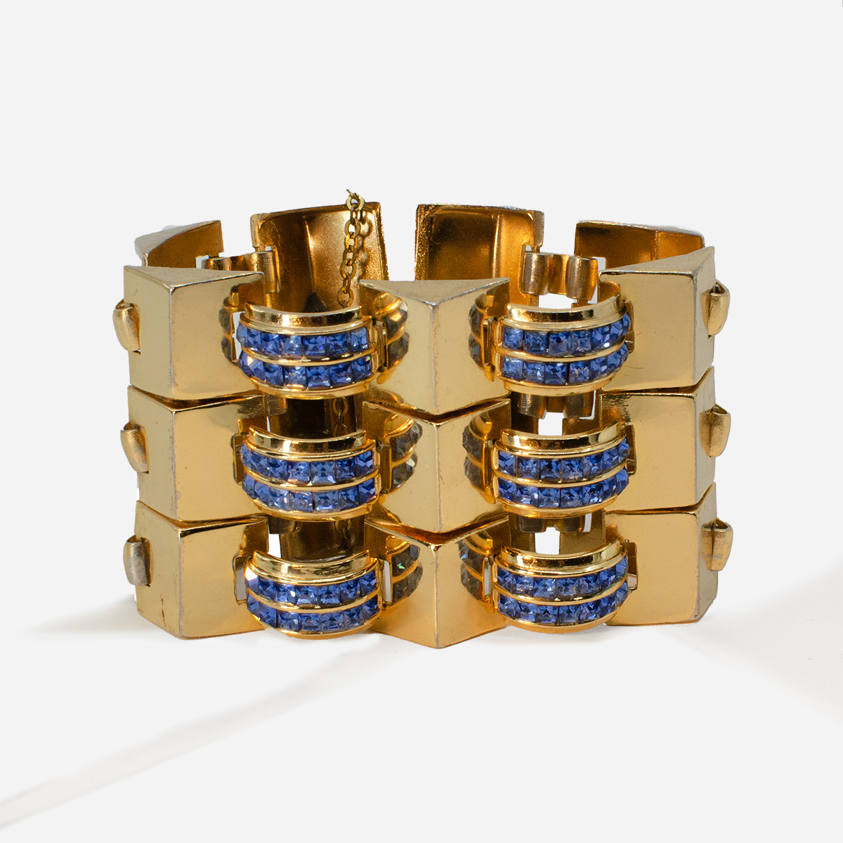 vintage coro wide gold bracelet
