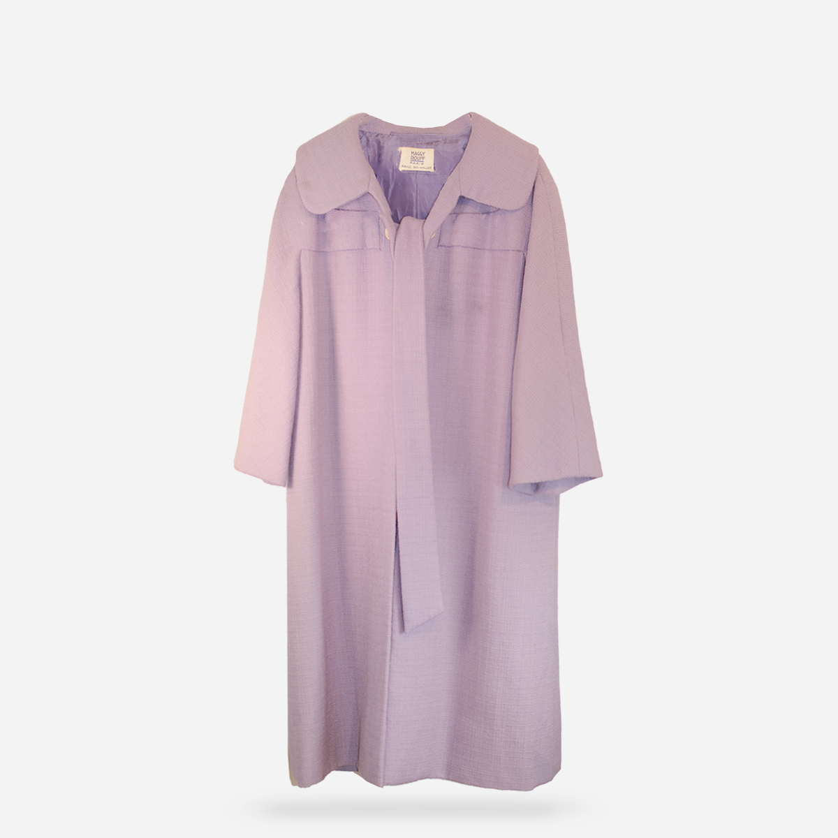 Maggy Rouff 1960s lavender raw silk coat