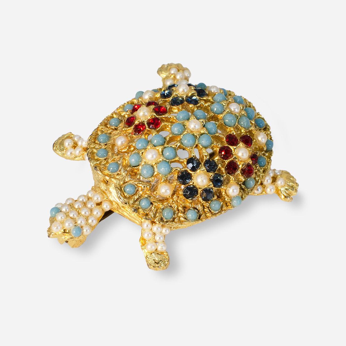 vintage 1960s turtle brooch