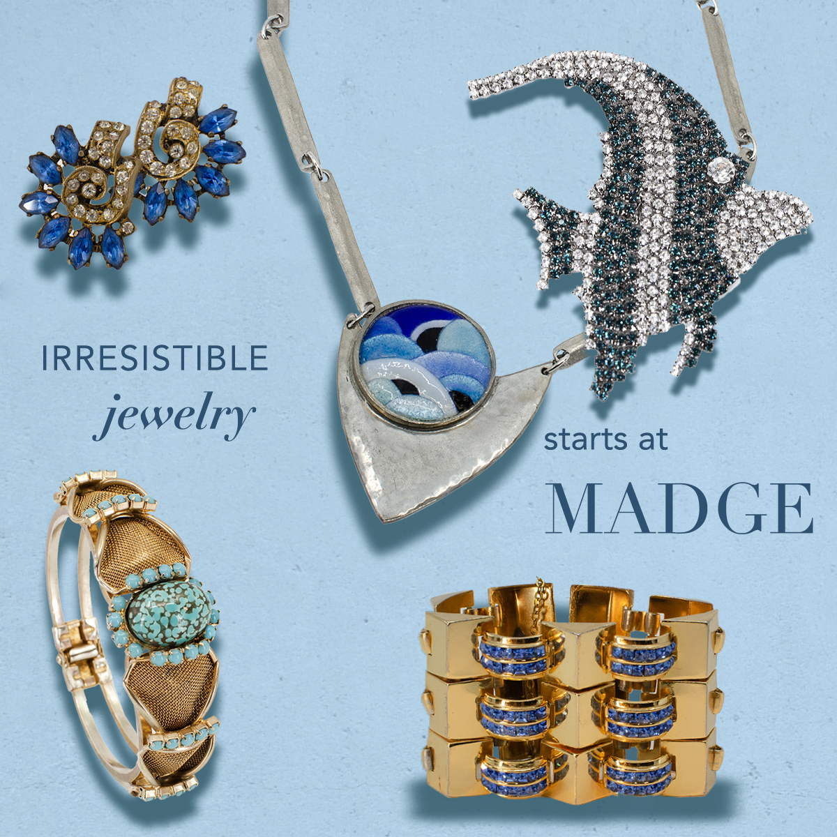 shop our vintage blue jewelry collection