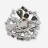 rhodium back on vintage dome brooch
