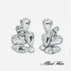 signed 1950s Weiss rhinestone clip earrings signed 1950s Weiss rhinestone clip earrings