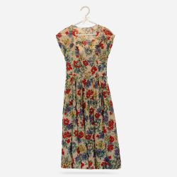 vintage 1950s floral dress, paris flea market