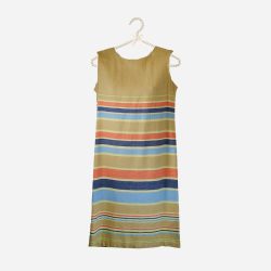 1960s striped sleeveless dress