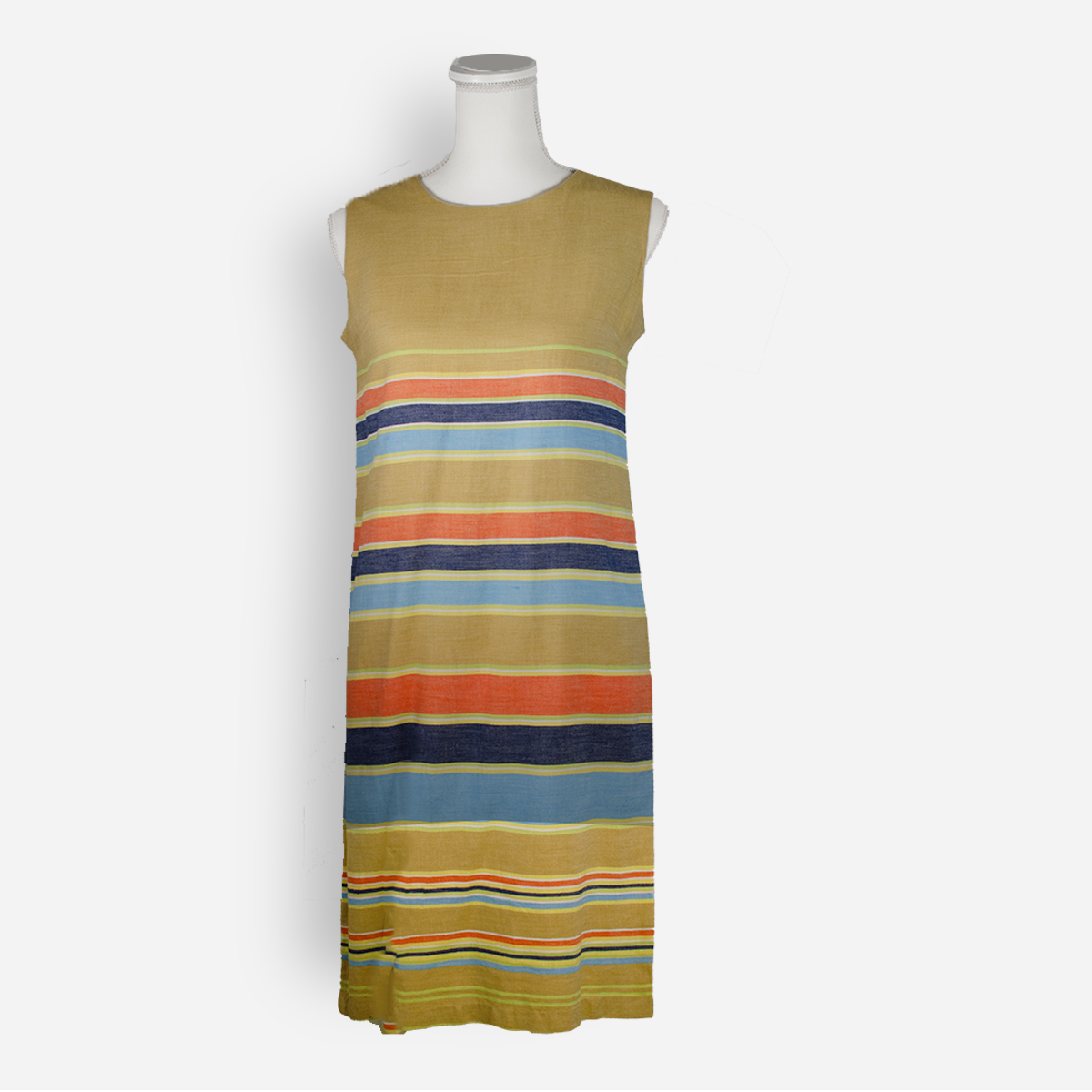 vintage gold striped dress