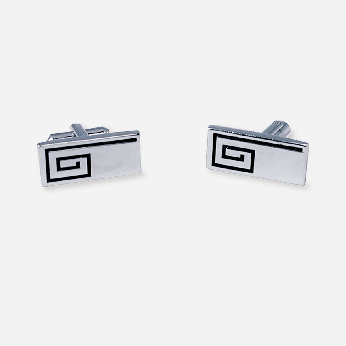 1960s silver modernist cufflinks