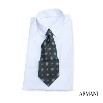 Armani logo VIntage green tie