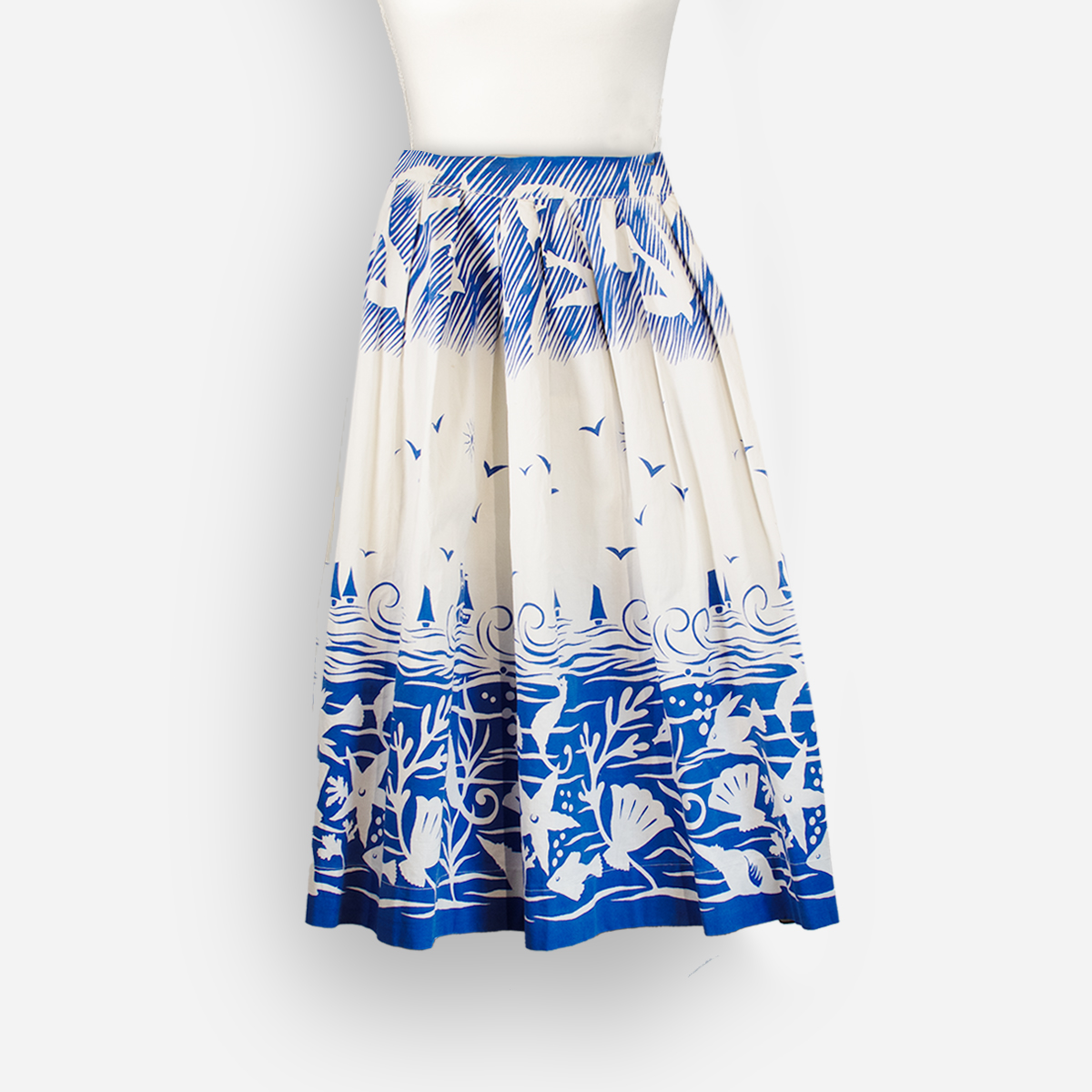 1950s French Riviera full skirt