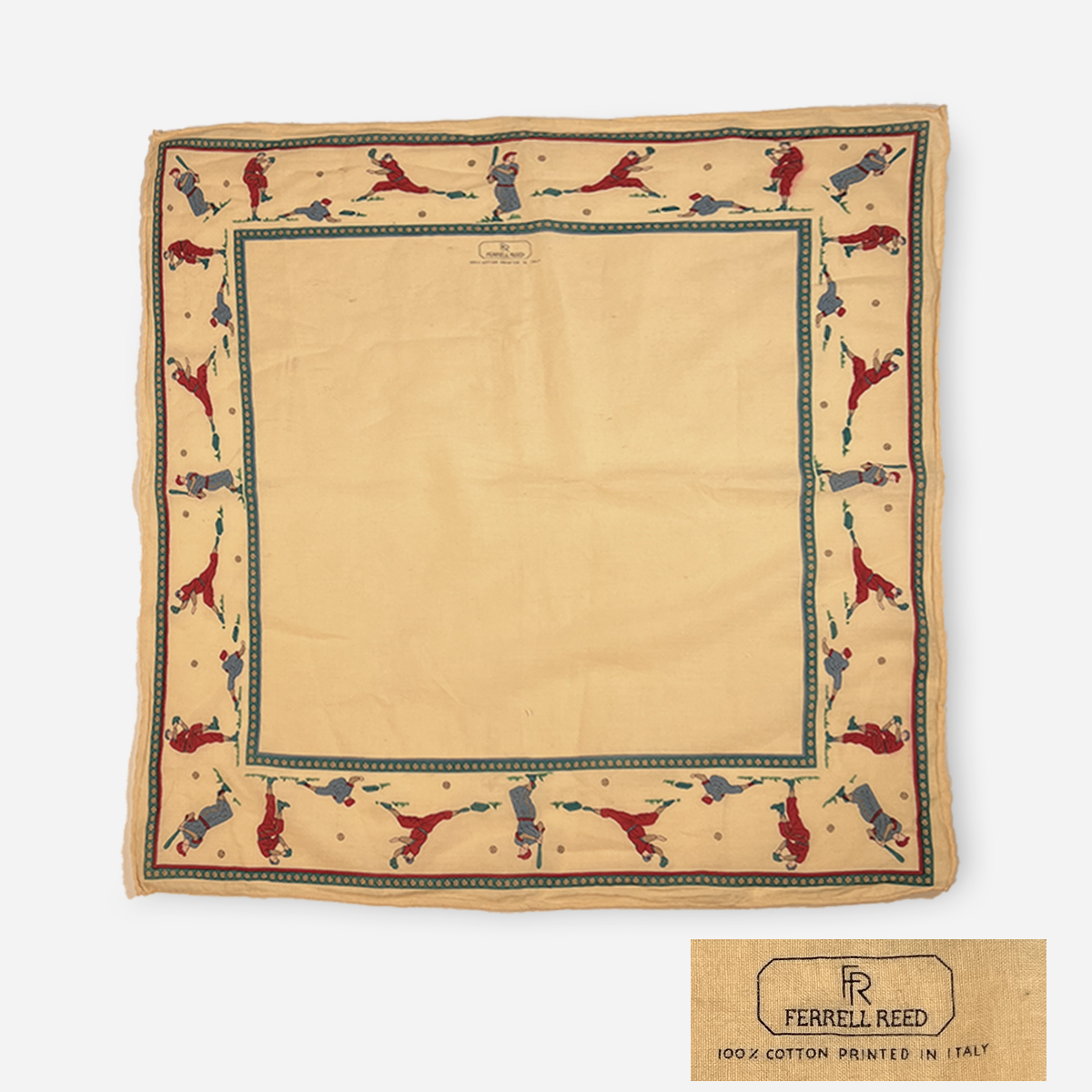 Ferrell Reed Yellow cotton Handkerchief