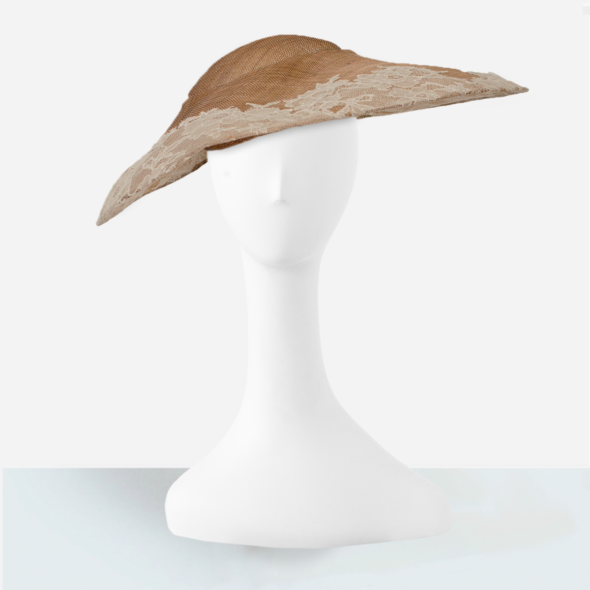Parisian French straw lace hat