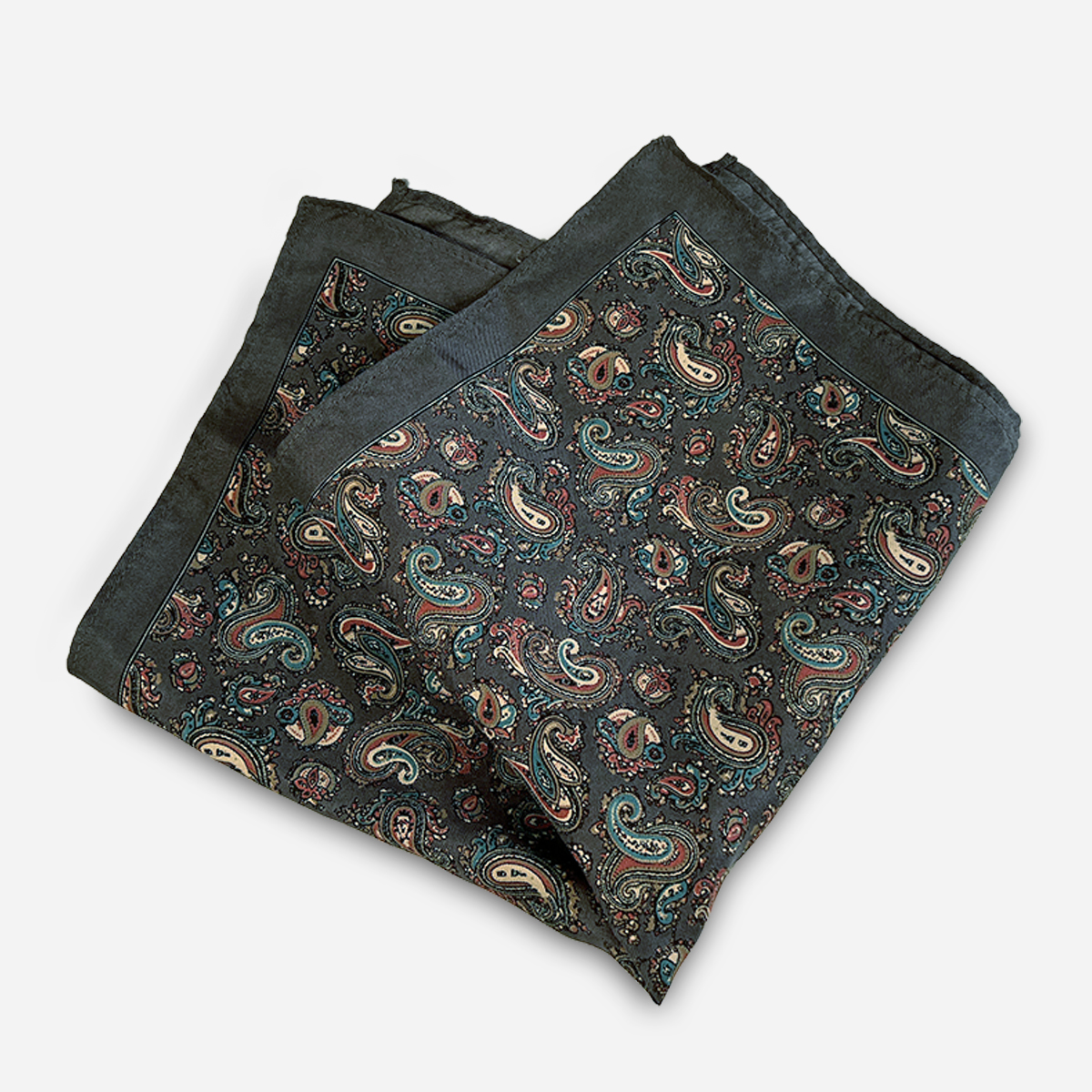 Vintage mens paisley pocket square